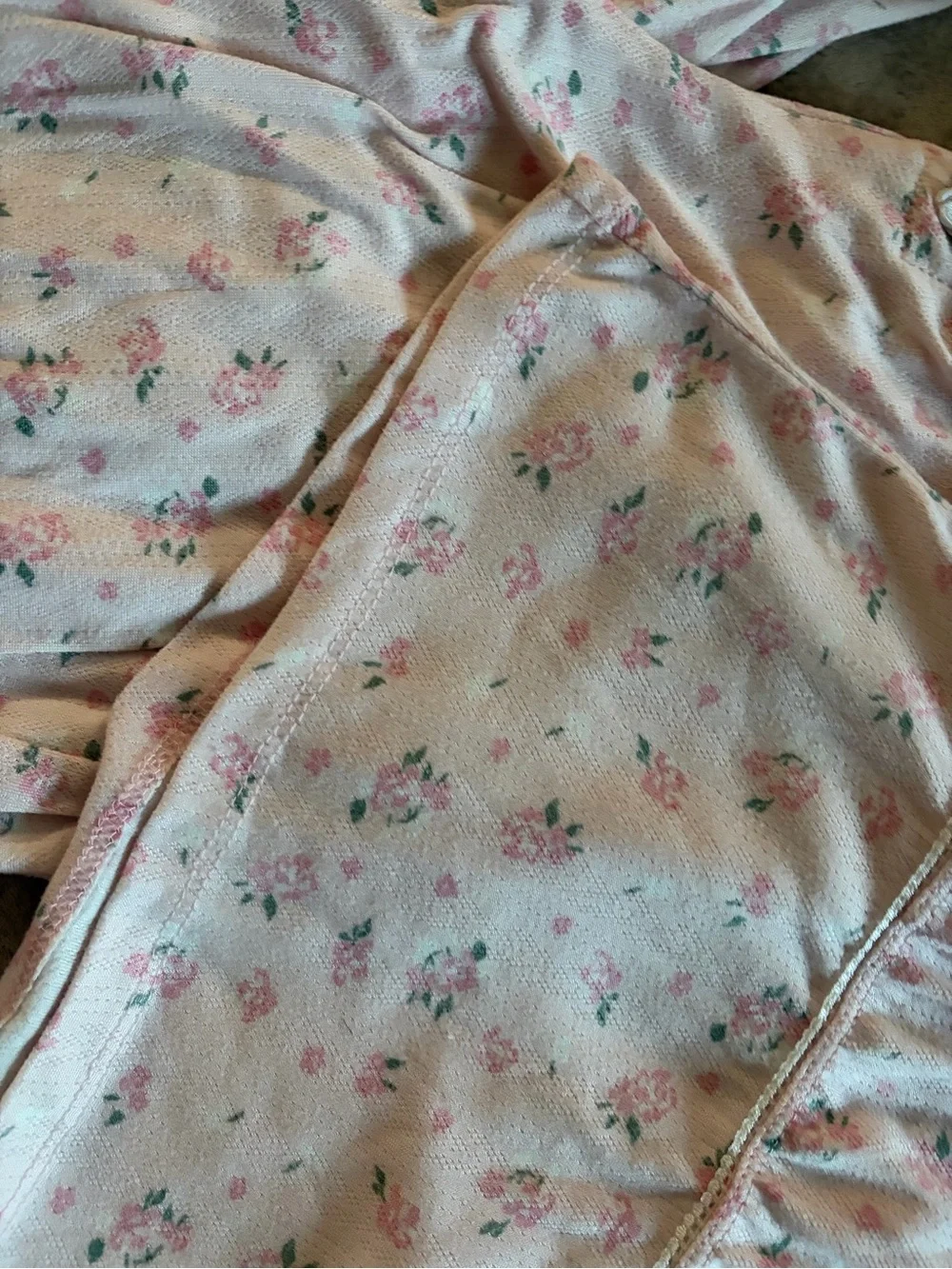 Women's Light Pink Floral Camisole & Pajama Set top size S Bottom size M